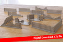 Rural Fence Set - Digital Download .STL Files for 3D Printing