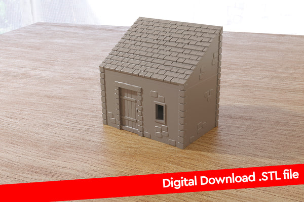 Stone Shed - Digital Download .STL Files for 3D Printing