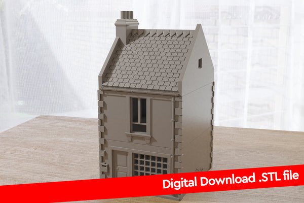 Normandy Commercial Row House T2 - Digitaler Download .STL-Dateien für den 3D-Druck