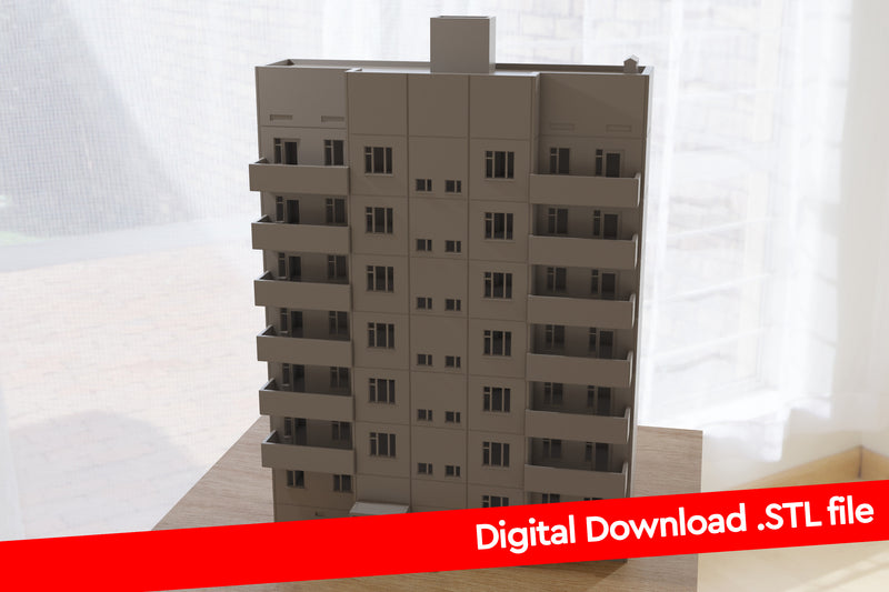 ZONA ALFA Soviet Apartment Tower Typ1 - Digital Download .STL File for 3D Printing