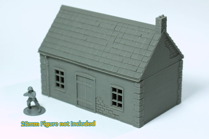 Normandy French Village House SS-T1 (Volume 1) - Tabletop Wargaming WW2 Terrain | 15mm 20mm 28mm Miniature 3D Printed Model | Flames of War