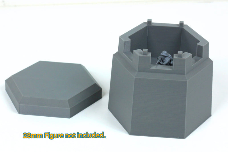 Atlantic Wall Bunkers Set (7 Bunkers) Tabletop Wargaming WW2 Terrain - 15mm - 20mm - 28 - Miniature 3D Printed Model
