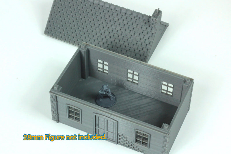 Normandy French Village House SS-T1 (Volume 1) - Tabletop Wargaming WW2 Terrain | 15mm 20mm 28mm Miniature 3D Printed Model | Flames of War