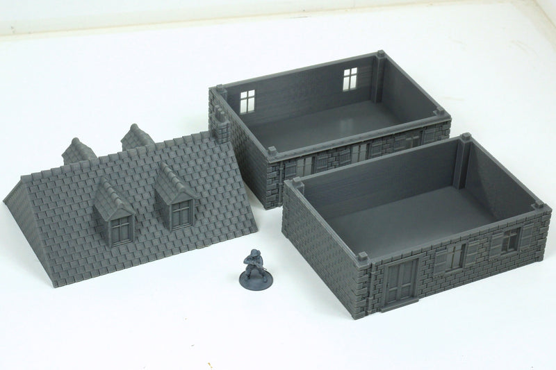 Normandy French Village House DS-T3 (Volume 1) - Tabletop Wargaming WW2 Terrain | 15mm 20mm 28mm Miniature 3D Printed Model | Flames of War