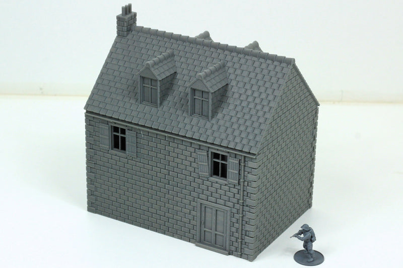 Normandy French Village House DS-T3 (Volume 1) - Tabletop Wargaming WW2 Terrain | 15mm 20mm 28mm Miniature 3D Printed Model | Flames of War