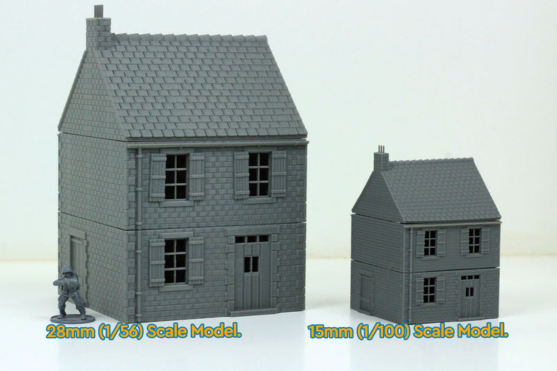 Normandy French Village Set (VOLUME 1) - Tabletop Wargaming WW2 Terrain | 15mm 20mm 28mm Miniature 3D Printed Model | Flames of War