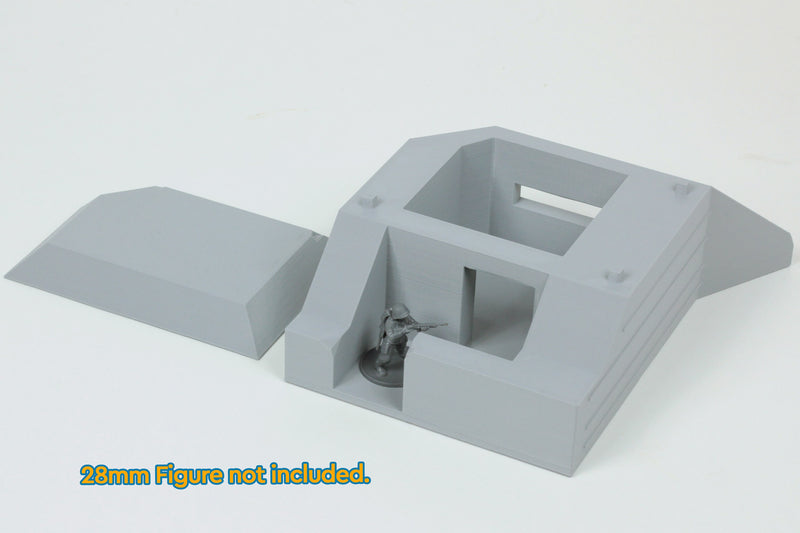 Regelbau Type 667 Bunker - Tabletop Wargaming WW2 Terrain | 15mm 20mm 28mm Miniature 3D Printed Model | Bolt Action
