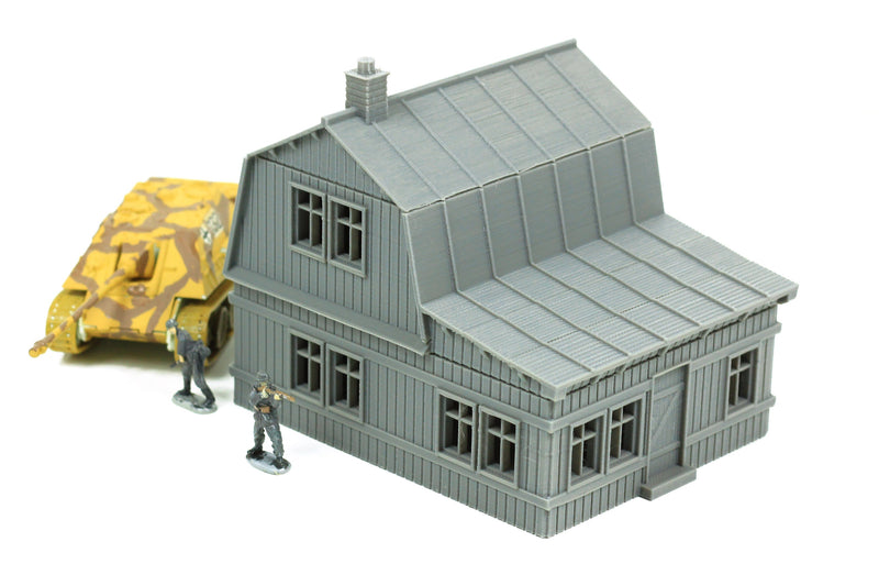 Traditional Soviet Dacha House - Tabletop Wargaming WW2 Terrain | 15mm 20mm 28mm HO Miniature 3D Printed Model | Bolt Action