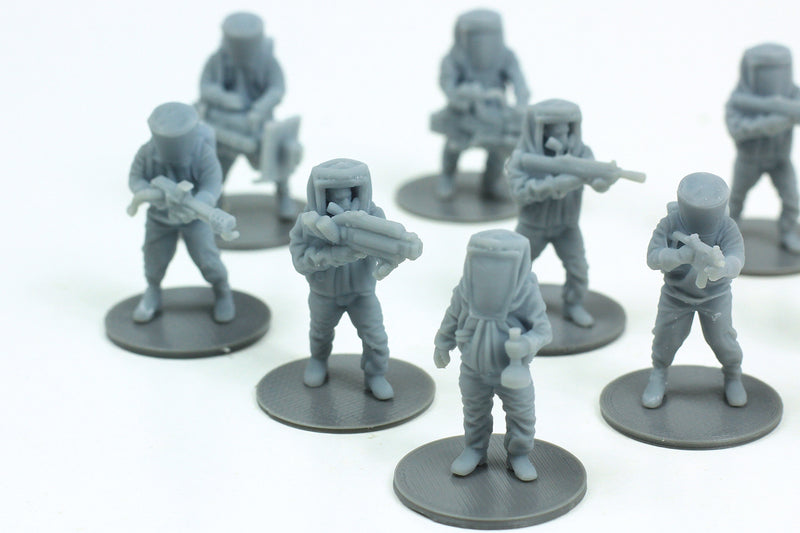 Hazmat Squad - Modern Wargaming Miniatures for Tabletop RPG - 20mm / 28mm / 32mm Scale Minifigures