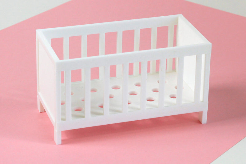 Modern Baby Bed - Dollhouse Miniature 1:12 Miniature Dollhouse Furniture