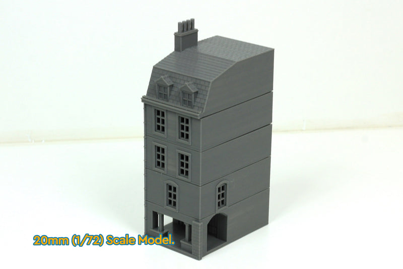 French Town Medieval Building E - Tabletop Wargaming WW2 Terrain | 15mm 20mm 28mm HO Scale 3D Printed Miniature
