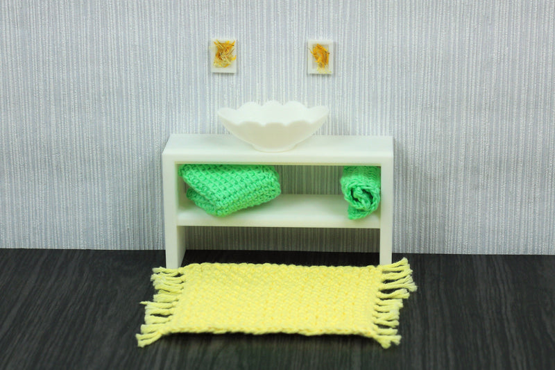 Oval Sink Lotus - Dollhouse Miniature 1:12 Miniature Dollhouse Furniture