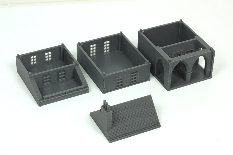 French Town Medieval Building B - Tabletop Wargaming WW2 Terrain | 15mm 20mm 28mm HO Scale 3D Printed Miniature
