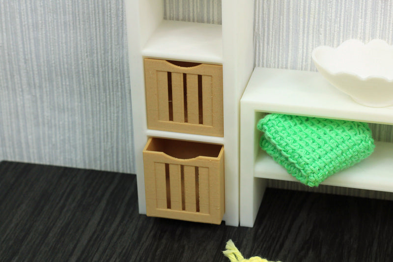 Bathroom Furniture Set - Dollhouse Miniature 1:12 Miniature Dollhouse Furniture