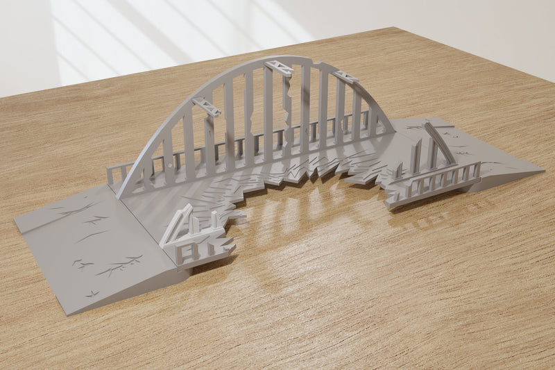 Steel Arch Bridge - Tabletop Wargaming WW2 Terrain Miniature | 15mm 20mm 28mm | 3D Printed Model