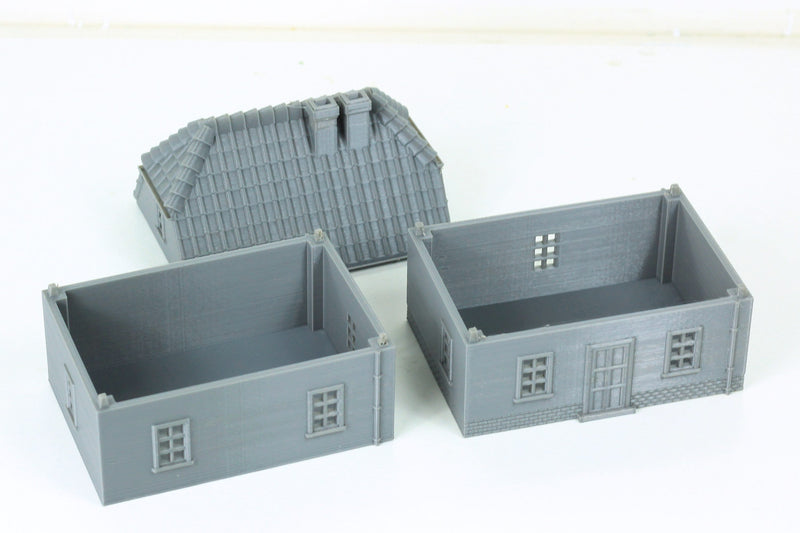 German Traditional Double Storey House - Tabletop Wargaming Terrain - Miniature Gaming - 3D Printed