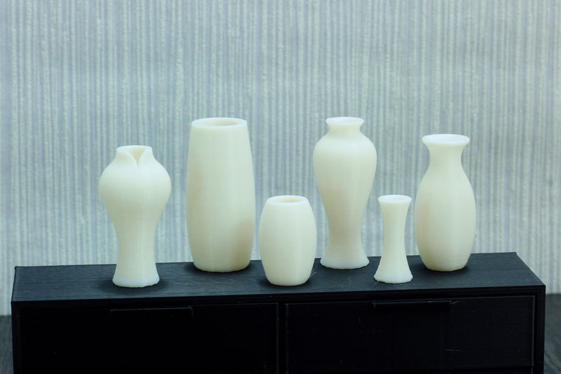 Sexy Curvy Vases Set - Dollhouse Miniature 1:12 Miniature Dollhouse Furniture