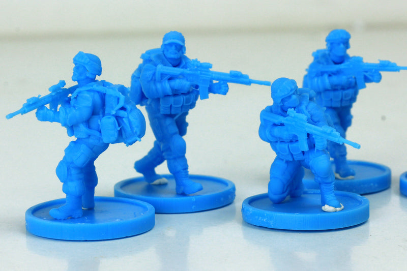 US Marine Corps Squad - Five - Modern Wargaming Miniatures for Tabletop RPG - 20mm / 28mm / 32mm Scale Minifigures