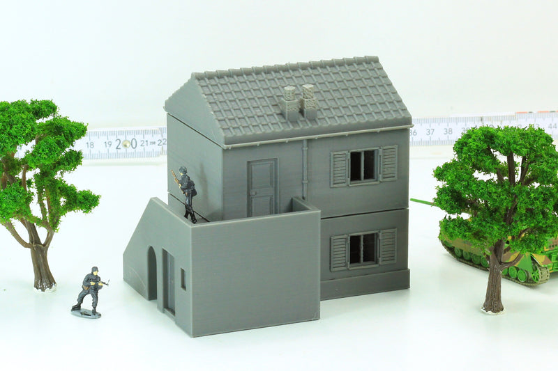 Italian House - Two Familia DS T2 - Historical Tabletop Wargaming Terrain - Miniature Gaming - 3D Printed