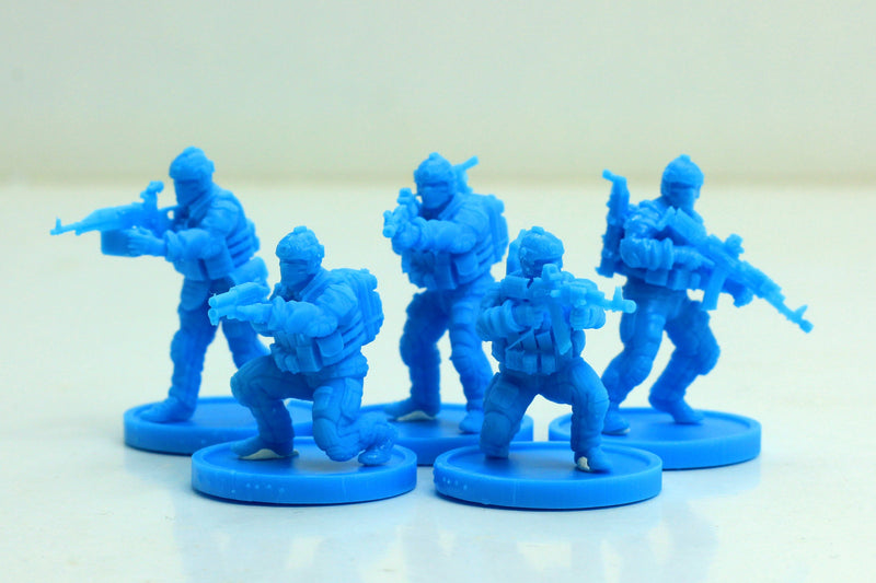 Spetsnaz FSB Alpha Group - Five - Modern Wargaming Miniatures for Tabletop RPG - 20mm / 28mm / 32mm Scale Minifigures