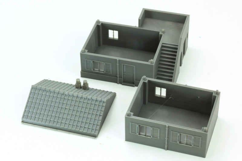Italian House - Two Familia DS T2 - Historical Tabletop Wargaming Terrain - Miniature Gaming - 3D Printed