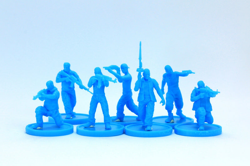 Cartel Gang - Seven - Modern Wargaming Miniatures for Tabletop RPG - 20mm / 28mm / 32mm Scale Minifigures