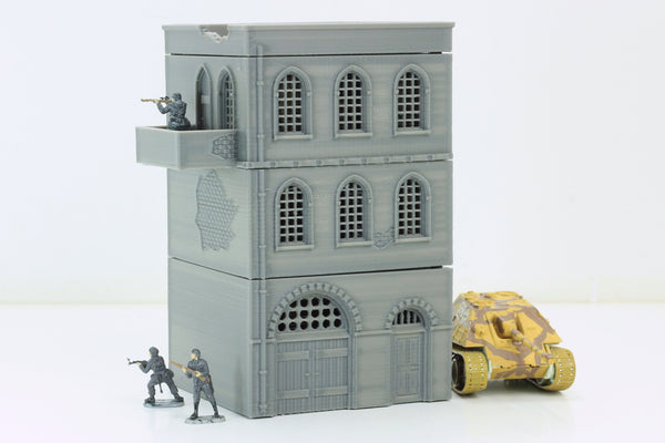 Arab Urban Building - Corner House - Tabletop Wargaming Terrain - Miniature Gaming - 3D Printed