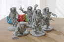 Zombies in Biohazard Suits ZONA ALFA - Modern Wargaming Miniatures for Tabletop RPG - 20mm / 28mm / 32mm Scale Minifigures