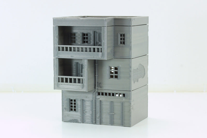 Arab Urban Buildings set of Four Town Houses - Tabletop Wargaming Terrain - Miniature Gaming - 3D Printed
