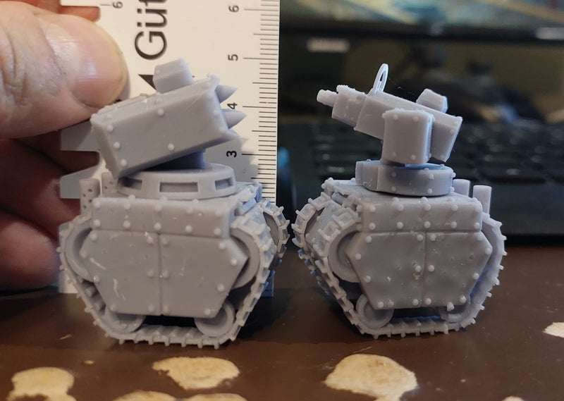 Sentry Bot Tanks - Resin 3D Printed Vehicles 28mm Scale for Tabletop RPG Wargames
