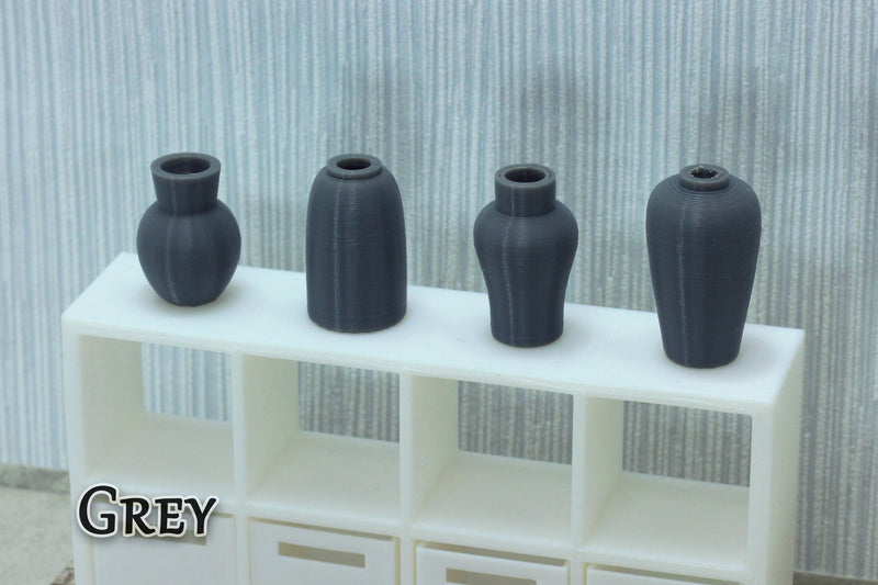 Set of Four Small Vases - Dollhouse Miniature 1:12 Miniature Dollhouse Furniture