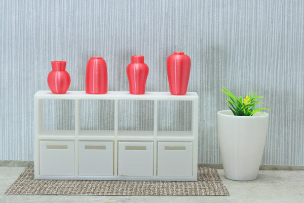 Set of Four Small Vases - Dollhouse Miniature 1:12 Miniature Dollhouse Furniture