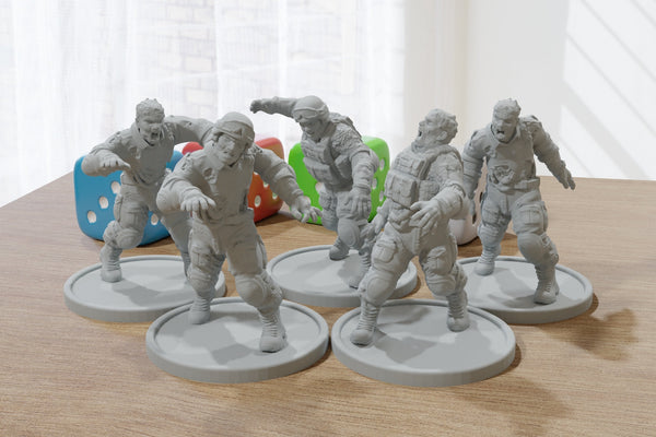 Zombie Soldiers - 28mm/32mm ZONA ALFA - Modern Wargaming Miniatures for Tabletop RPG