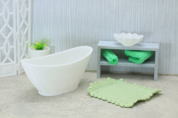 Modern Oval Bathtub - Dollhouse Miniature 1:12 Miniature Dollhouse Furniture