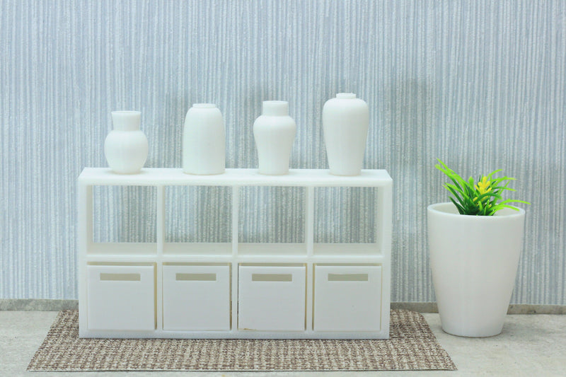 Set of Four Small Vases - Dollhouse Miniature 1:12 Miniature Dollhouse Furniture