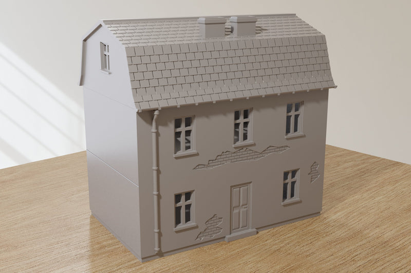 Polish Village House DS-T2 - Tabletop Wargaming WW2 Terrain | Miniature 3D Printed Model | Flames of War - Zona Alfa