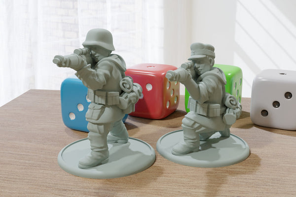 German Troops Sniper Team - 28mm Wargaming Minifigures - Compatible with WW2 Tabletop Games like Bolt Action