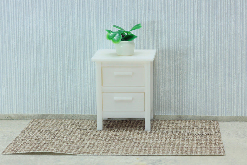 Modern Nightstand - Dollhouse Miniature 1:12 Miniature Dollhouse Furniture