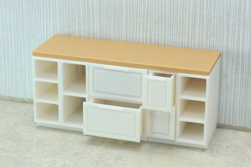 Modern Kitchen Set - Dollhouse Miniature 1:12 Miniature Dollhouse Furniture