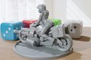Heavy Guns Motorbike Raider Girl - 28mm/32mm Minifigure - Modern Wargaming Miniatures for Tabletop RPG