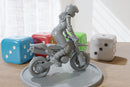 Cross Motorbike Biker Girl - 28mm/32mm Minifigure - Modern Wargaming Miniatures for Tabletop RPG
