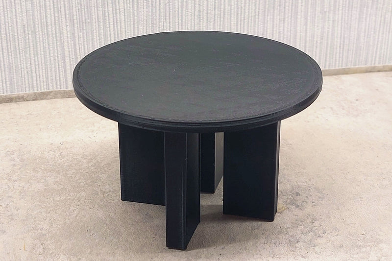 Round Modern Dining Table - Dollhouse Miniature 1/12 & 1/18 Miniature Dollhouse Furniture