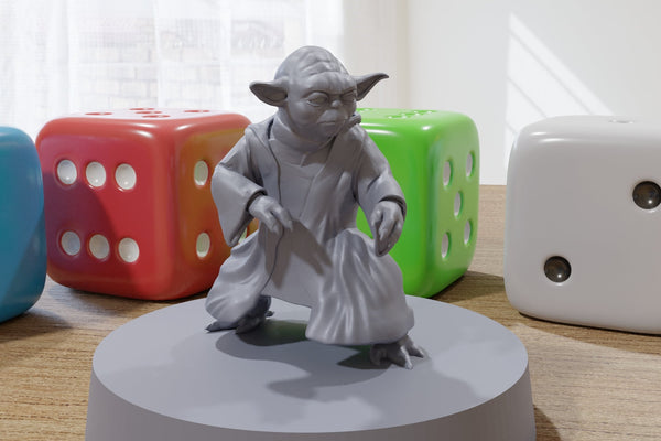 Yoda wielding Force - Star Wars Legion 35mm Proxy Miniature for Tabletop RPG