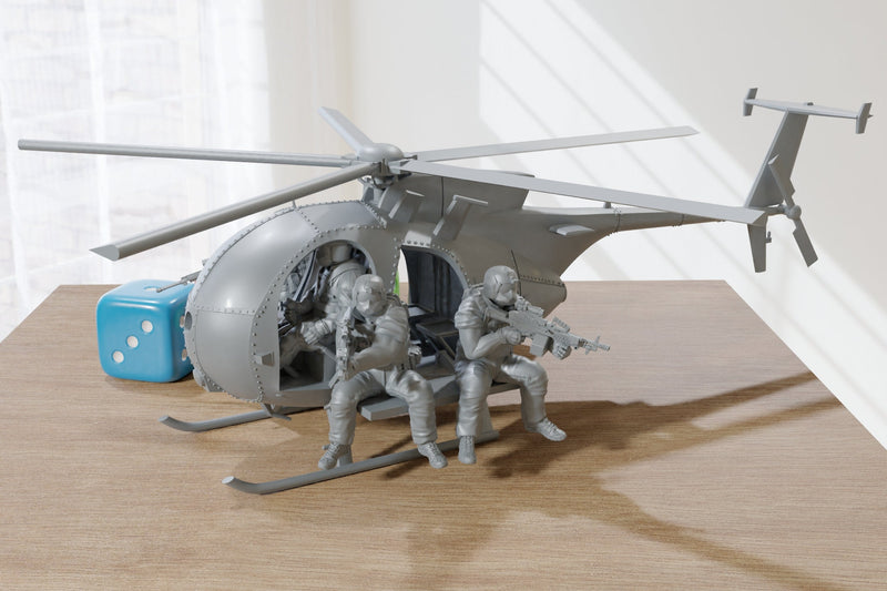 Killer Egg - Boeing MH-6M Little Bird - Modern Wargaming Miniatures for Tabletop RPG - 28mm Scale Helicopter