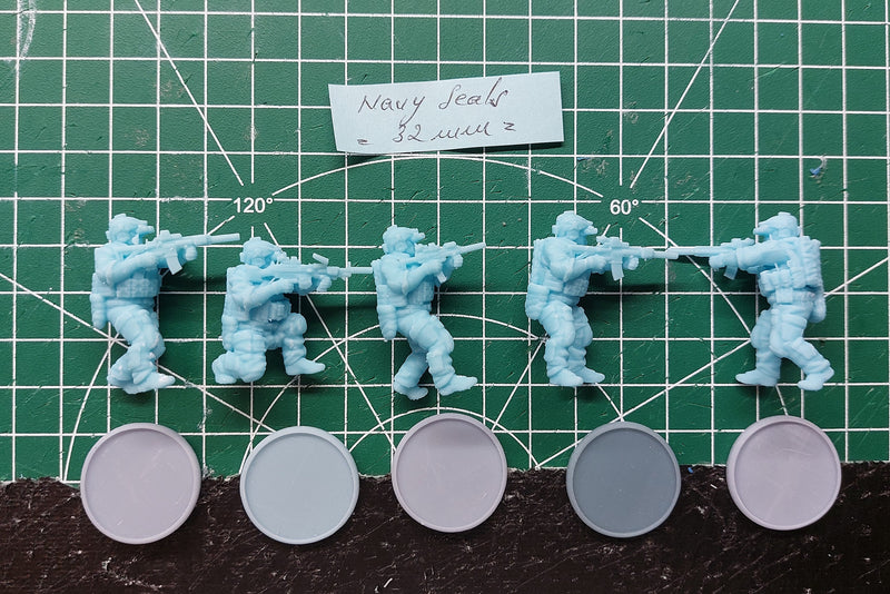 US Navy Seals Element - 5pc - Modern Wargaming Miniatures for Tabletop RPG - 20mm / 28mm / 32mm Scale Minifigures