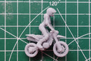 Cross Motorbike Biker Girl - 28mm/32mm Minifigure - Modern Wargaming Miniatures for Tabletop RPG