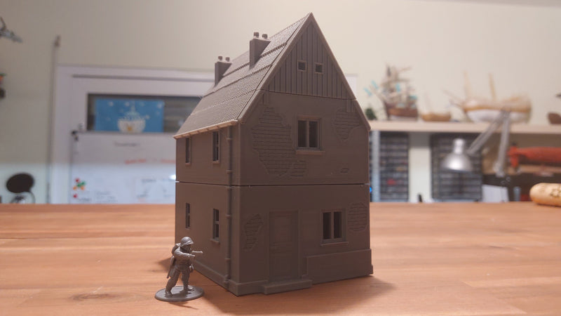 Polish Village House DS-T1 - Tabletop Wargaming WW2 Terrain | Miniature 3D Printed Model | Flames of War - Zona Alfa