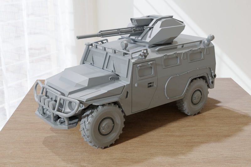 GAZ-2975 Tigr - 30mm Turret Livery - Modern Wargaming Miniatures for Tabletop RPG - 28mm Scale Scout Vehicle