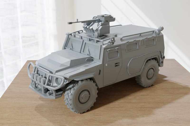 GAZ-2975 Tigr - Arbalet DM Rcws Livery - Modern Wargaming Miniatures for Tabletop RPG - 28mm Scale Scout Vehicle