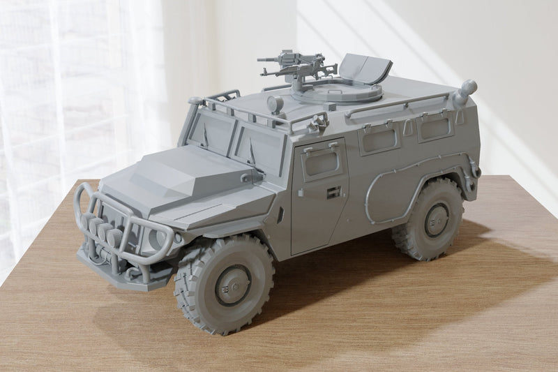GAZ-2975 Tigr - LMG Turret Livery - Modern Wargaming Miniatures for Tabletop RPG - 28mm Scale Scout Vehicle